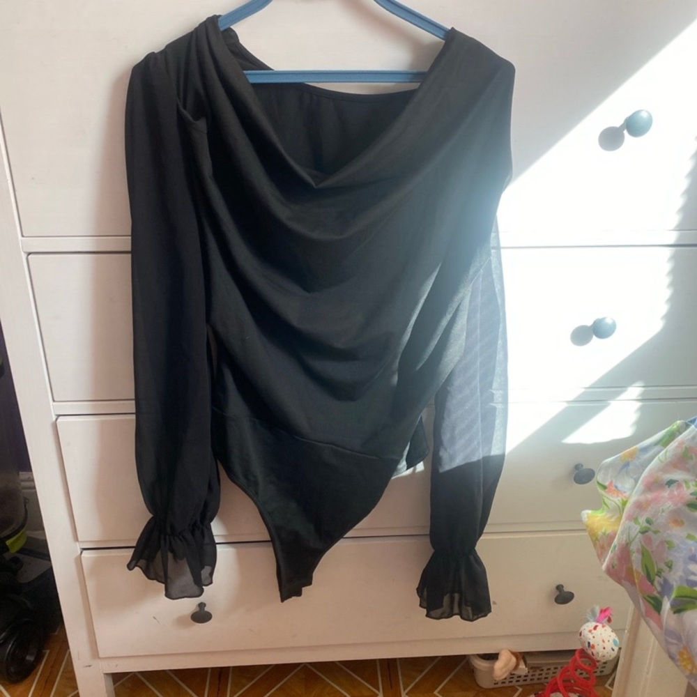 SHEIN bodysuit sheer sleeves
